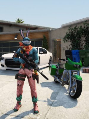 Free fire bunny GTA 5 addon ped