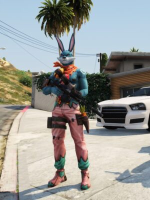 Free fire bunny GTA 5 addon ped